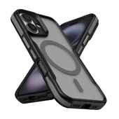 iPhone 16 Kılıf M-safe Şarj Özellikli Renkli Kenar Airbag Şeritli Lamer Kılıf thumbnail 4