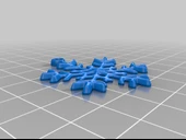 Byr Kar tanesi kolye ucu (düz sırtlı) (Sadece Plastik Aparattır!!!) 3D thumbnail 2