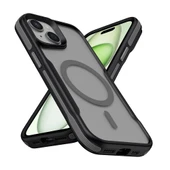 iPhone 15 Plus Kılıf M-safe Şarj Özellikli Renkli Kenar Airbag Şeritli Lamer Kılıf thumbnail 2