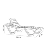 Omnipazar SY-2537 Beyaz Elite Plaj Havuz Şezlong - 5