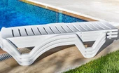 Omnipazar SY-2537 Beyaz Elite Plaj Havuz Şezlong - 3