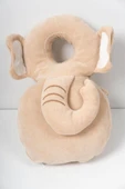Ekstra Yumuşak Fil Desenli Baş & Boyun Koruyucu Yastık Bej– 6 Ay+ - 2