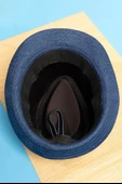 Yazlık Örgü Fedora Şapka Laciver - 4