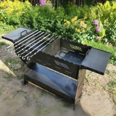 Ayaklı Barbekü Büyük Portatif Mangal ve Izgaraları thumbnail 6