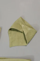 Zeytin Yeşili 5 Parça Müslin Yenidoğan Yazlık Battaniye Takımı Yeşil - 6