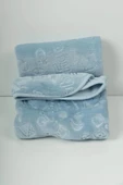 Kabartma Desenli Peluş Bebek Battaniyesi Mavi - 2