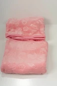 Kabartma Desenli Peluş Bebek Battaniyesi Pembe - 2