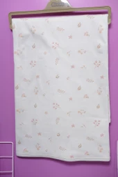 Çicekli Kız Yazlık Battaniye Krem - 1