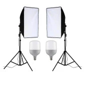 Cazip Shop Video Softbox Sabit Işık Seti Sürekli Işık 50X70 LED Işık 200 cm Ayak 2'li Set - 2