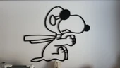 Byr Snoopy Uçan As Duvar Sanatı T5561876 3D thumbnail 2