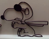 Byr Snoopy Uçan As Duvar Sanatı T5561876 3D thumbnail 1