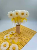 Byr Vazoda 6'lı Ayçiçeği Dekoratif Mum 3D - 1