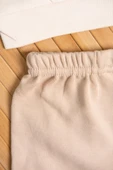 Hav Hav Baskılı Uzun Kollu Sweatshirt ve Bej Alt Eşofman Takımı Bej - 4