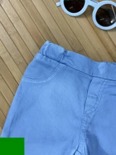 Pamela Kabartma Çizgili Gömlekli Yazlık Erkek 2'li Takım Mavi thumbnail 5