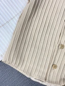 Pamela Kabartma Çizgili Gömlekli Yazlık Erkek 2'li Takım Bej thumbnail 6