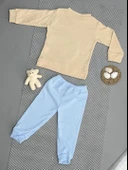 Ayıcık Desenli Erkek Bebek Eşofman Takımı Turkuaz thumbnail 3