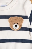 Ayı Armalı Çizgili Sweatshirt ve Eşofman Altı 2'li Erkek Takımı Lacivert thumbnail 4
