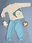 Ayıcık Desenli Erkek Bebek Eşofman Takımı Mint Yeşil thumbnail 2