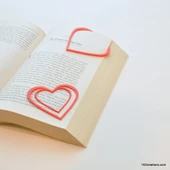 Byr Kalp Kitap Ayracı Kırmızı 249693 (2 Adet) 3D - 1