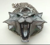 Byr Witcher Madalyon - Kedi Okulu  Anahtarlık Kolyelik Gri 1366611 3D - 2