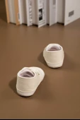 Bağcıklı Unisex Bebek İlk Adım Ayakkabısı Krem - 5