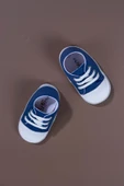 Bağcıklı Unisex Bebek İlk Adım Ayakkabısı Mavi - 3