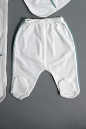 Yeşil Biyeli 7'li  Zıbın Takımı Krem thumbnail 9