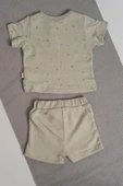 Ay Yıldız Desenli Kısa Kollu Şortlu Takım Yeşil thumbnail 2