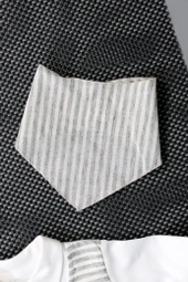 Çizgili Yelekli 5'Li Erkek Zıbın Bej & Beyaz thumbnail 6