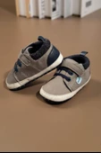 Bağcıklı Cırt Cırtlı Bebek Spor Ayakkabısı Gri thumbnail 1