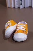 Bağcıklı Unisex Bebek İlk Adım Ayakkabısı Sarı - 3