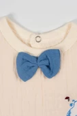 Papyonlu Nakış Detaylı 2'li Müslin Erkek Bebek Takımı Mavi thumbnail 6