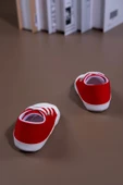 Bağcıklı Unisex Bebek İlk Adım Ayakkabısı Kırmızı thumbnail 4