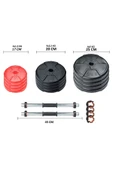 Spor 36 Kg Dambıl Seti Kırmızı Siyah - 2
