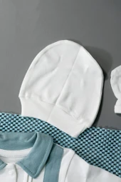 Unisex 7'li Zıbın Takımı Krem & Turkuaz - 5
