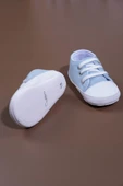 Bağcıklı Unisex Bebek İlk Adım Ayakkabısı Açık Mavi - 5