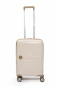 Elatae Exclusive Pro Polipropilen Kırılmaz 3'lü Valiz Seti Büyük - Kabin Boy ve Makyaj Çantası Bej - Vizon 5239 thumbnail 3