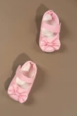 Pembe Rugan Fiyonklu Kız Bebek Babet Ayakkabısı Pembe - 3