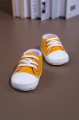 Bağcıklı Unisex Bebek İlk Adım Ayakkabısı Sarı - 4