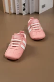 İlk Adım Ayakkabısı Yumuşak Tabanlı Bağcıklı Bebek Ayakkabısı Pudra thumbnail 1
