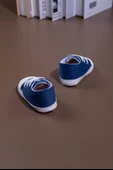 Bağcıklı Unisex Bebek İlk Adım Ayakkabısı Mavi - 2