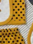 Unisex 5'li Arı Desenli Zıbın Takımı Sarı thumbnail 6