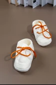Krem Renkli Bağcıklı Bebek Ayakkabısı Krem - 7