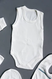 Yeşil Biyeli 7'li  Zıbın Takımı Krem thumbnail 5