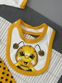 Unisex 5'li Arı Desenli Zıbın Takımı Sarı thumbnail 3