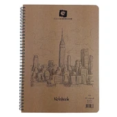 Alex Schoeller A4 80yp Kraft Kapaklı Not Defteri KARELİ / ALX.0336  B-35 thumbnail 1