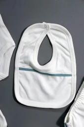 Yeşil Biyeli 7'li  Zıbın Takımı Krem thumbnail 8