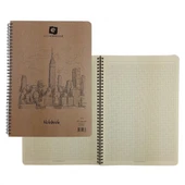 Alex Schoeller A4 80yp Kraft Kapaklı Not Defteri KARELİ / ALX.0336  B-35 thumbnail 2