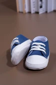 Bağcıklı Unisex Bebek İlk Adım Ayakkabısı Mavi - 5