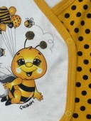 Unisex 5'li Arı Desenli Zıbın Takımı Sarı thumbnail 5